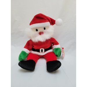 TY Original Beanie Baby Christmas SANTA 9”  Plush Stuffed Animal 1998